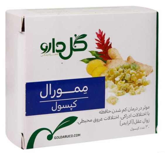 قرص گیاهی کپسول ممورال 30 عددی گل دارو